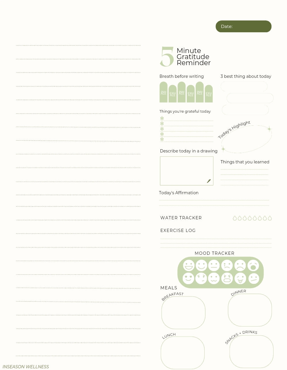 InSeason Wellness Journal